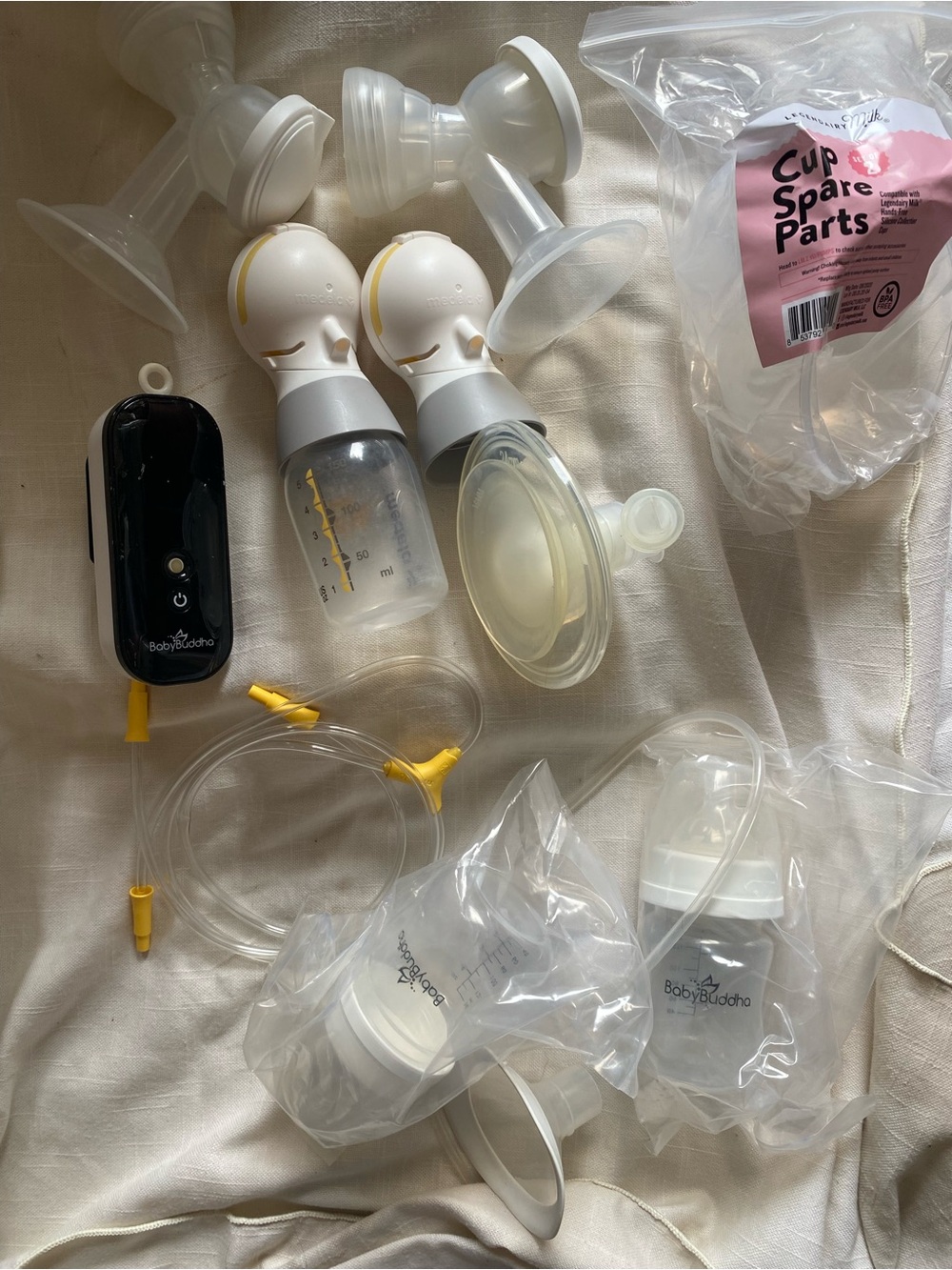 Electric Double Breast Pump - White/Yellow